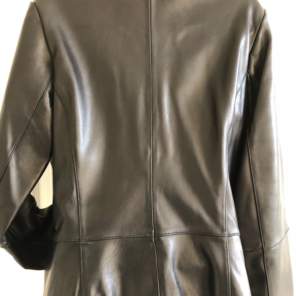 Ladies Black Leather Jacket - Picture 4 of 8